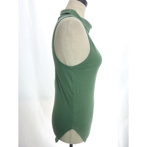 NWT Free People Green Turtleneck Tunic Top Sleeveless Shirt XS Muscle Tank - Picture 2 of 6